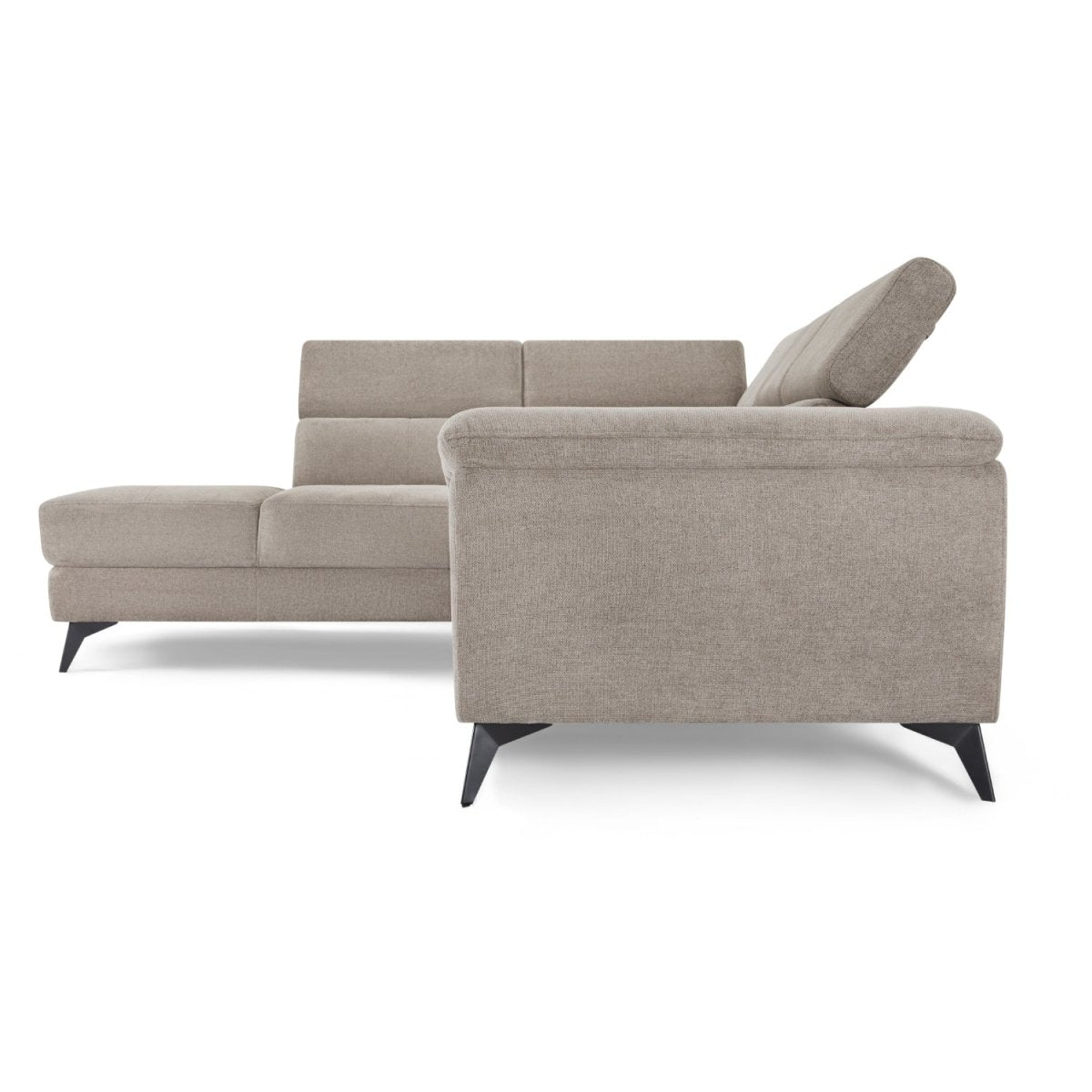 L-Form Ecksofa Links - Stoffbezug Beige