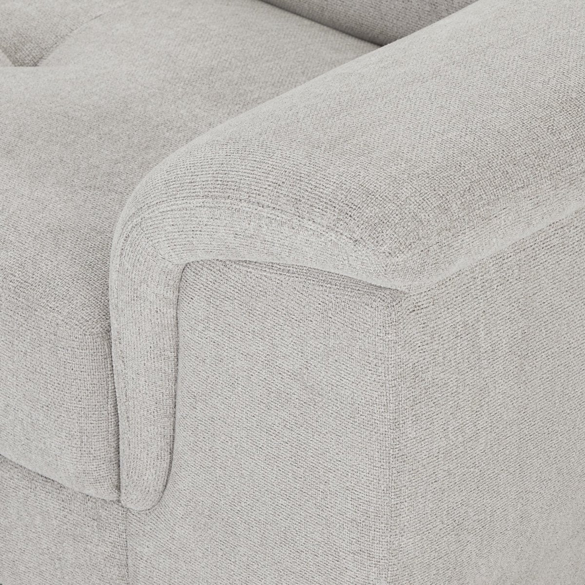 L-Form Ecksofa Links - Stoffbezug Grau