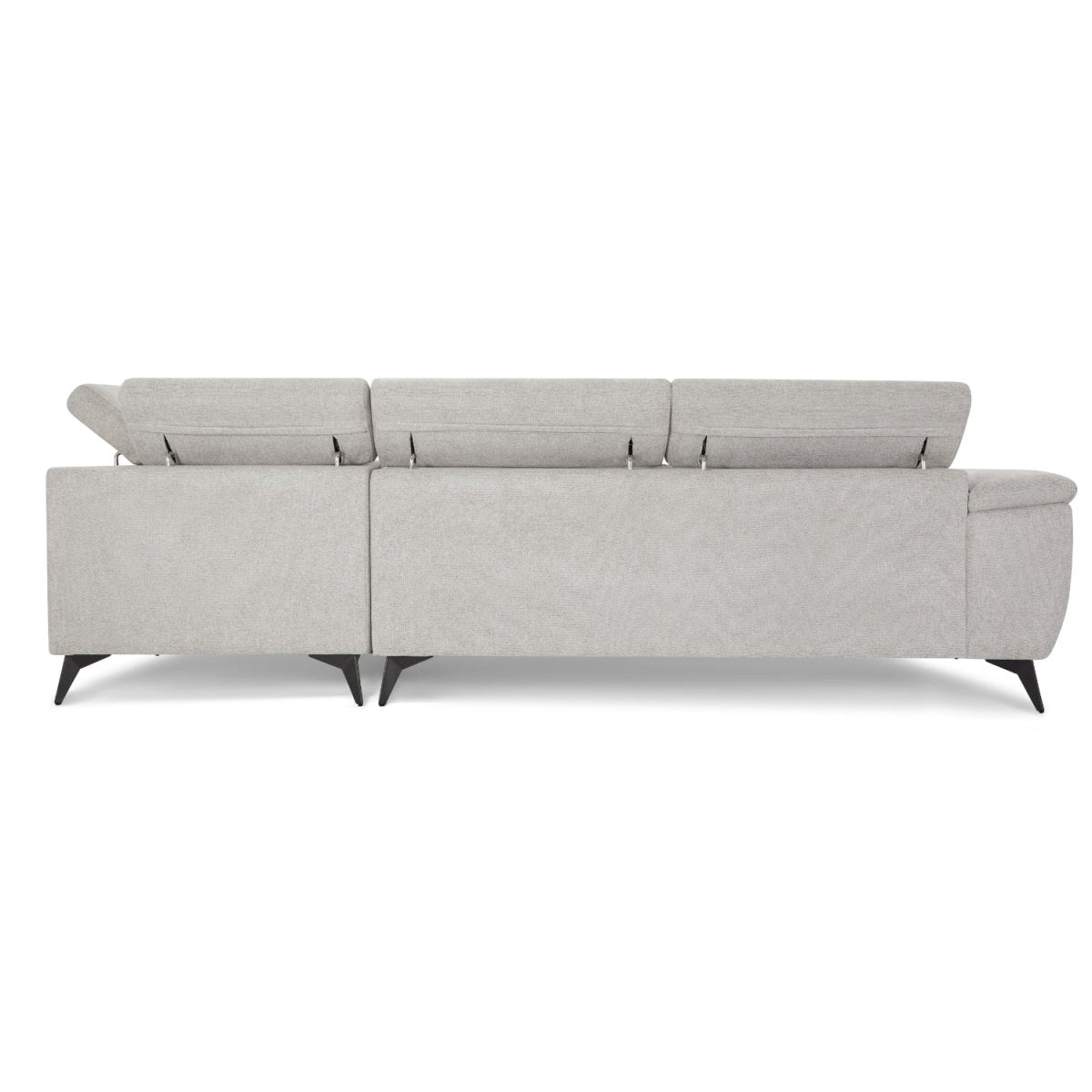L-Form Ecksofa Rechts - Stoffbezug Grau