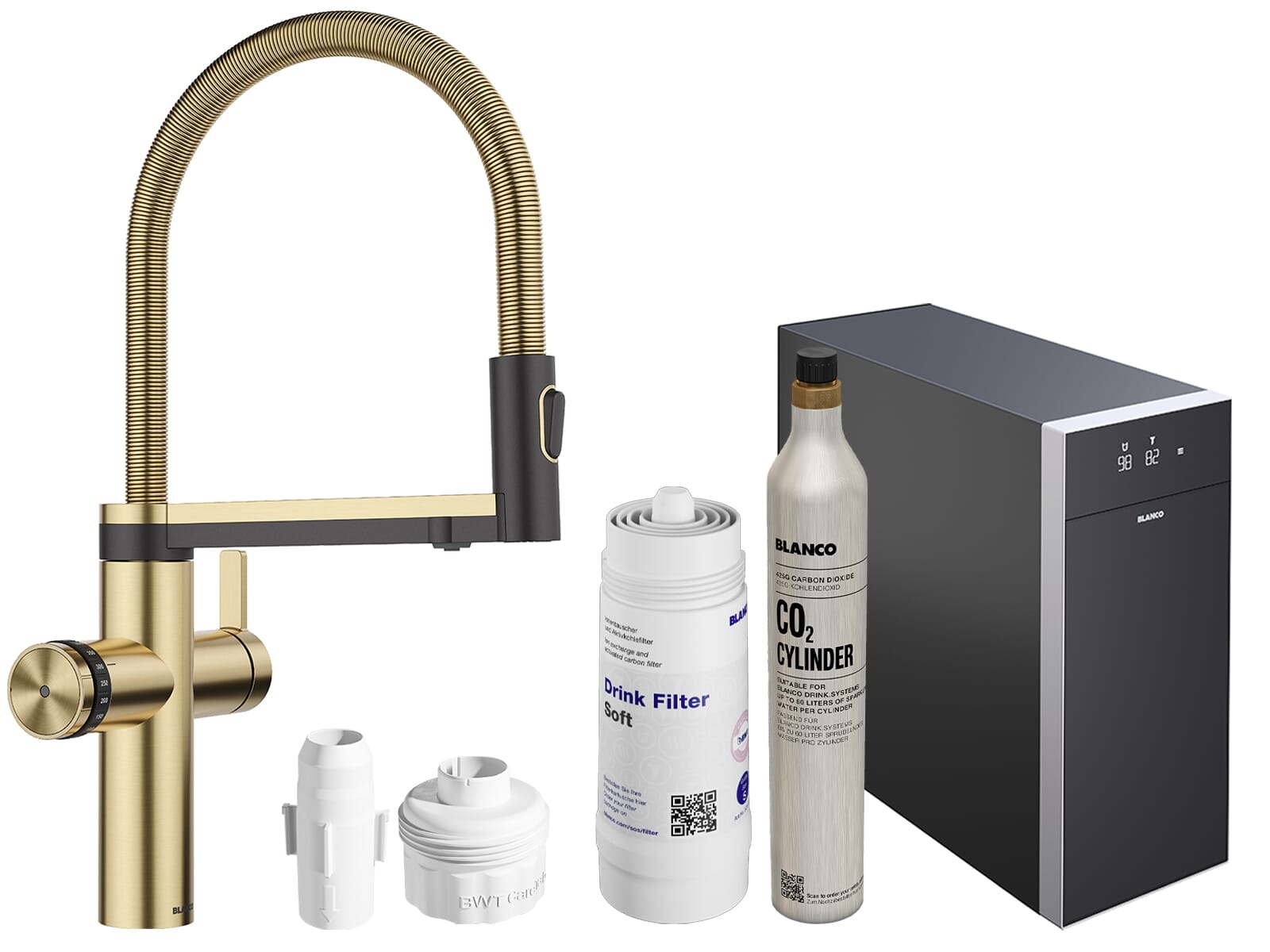 Blanco Set Trinkwasserarmatur Choice Icona + Kühl- und Karbonisierungseinheit Choice.All