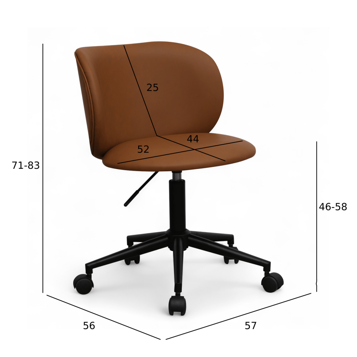 Bobo Bürostühle - Kunstleder Hellbraun