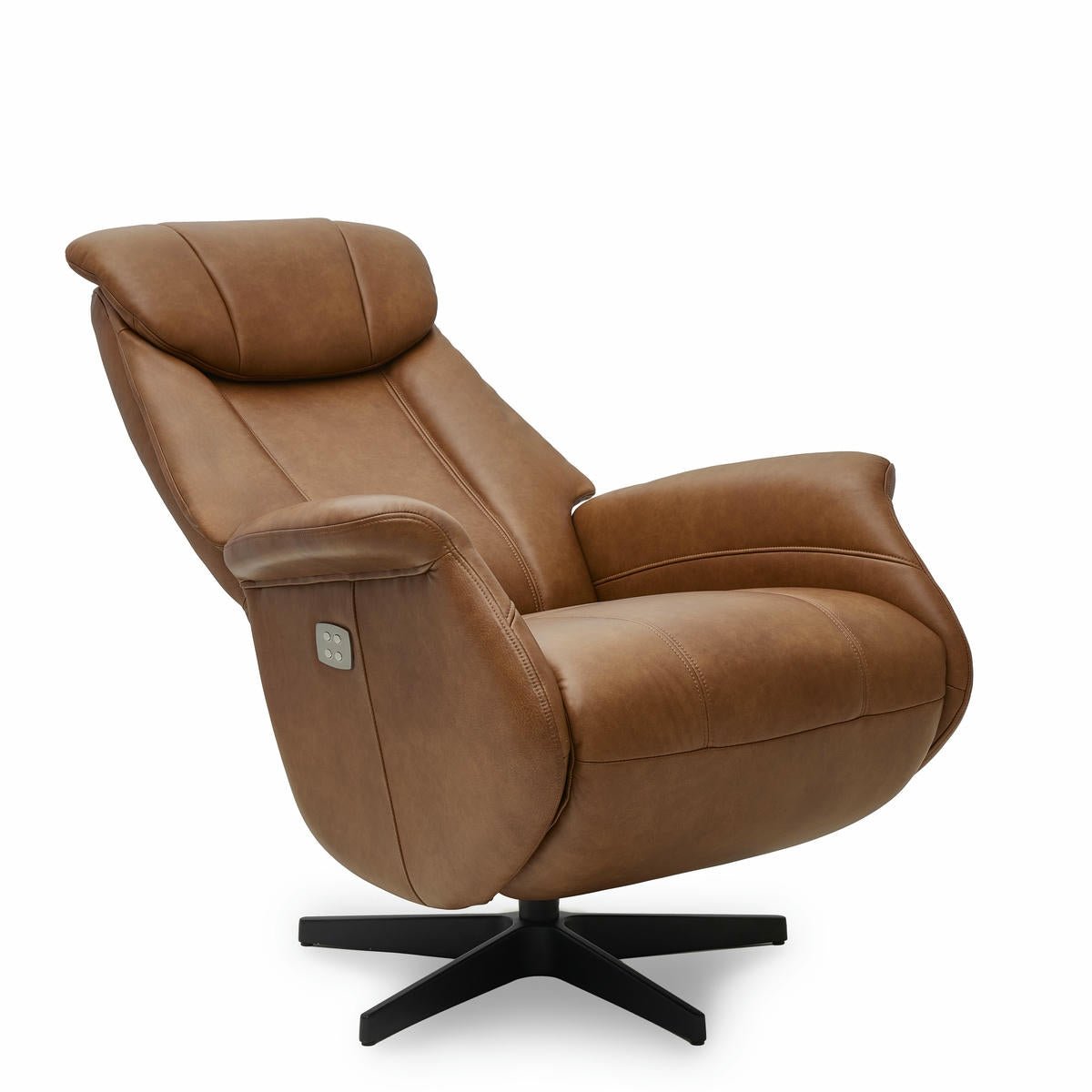 Elektrischer Relaxsessel Bonanza – Echtleder Cognac | ibbedesign