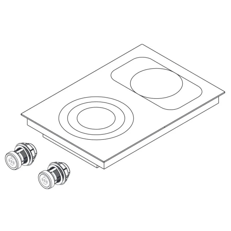 BORA Professional 3.0 Pro PKCB3 HiLight-Kochfeld 3-Kreis / Bräter Knebelring Edelstahl