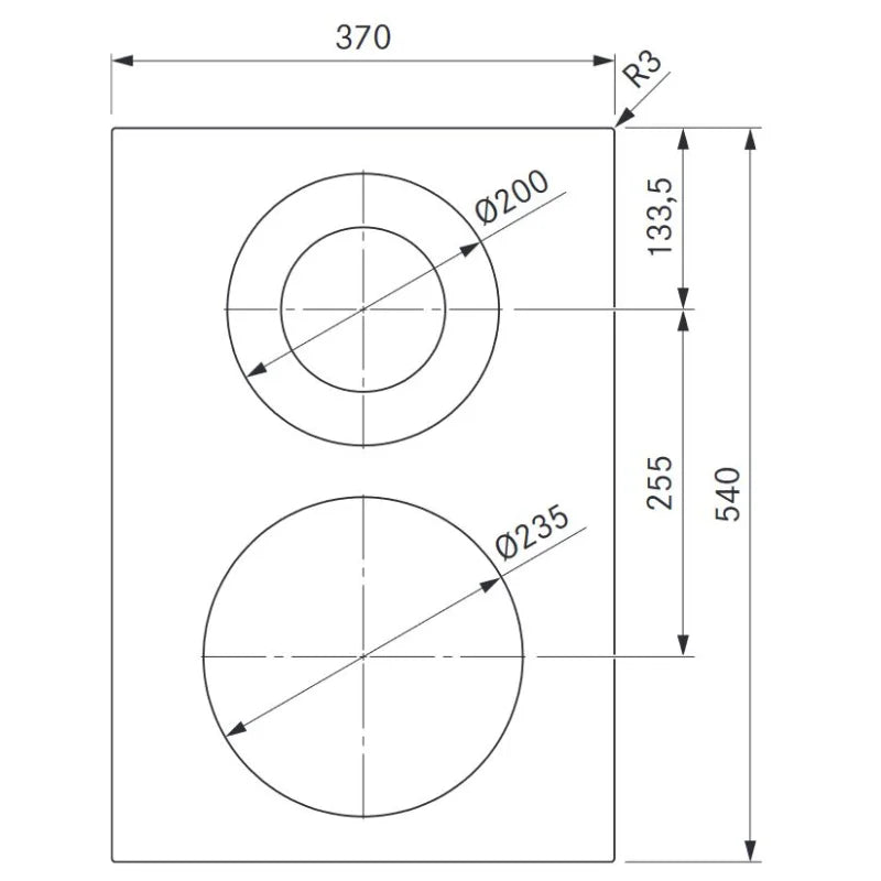 BORA Professional 3.0 Pro PKCH3 Hyper-Kochfeld 1-Kreis / 2-Kreis Knebelring Edelstahl