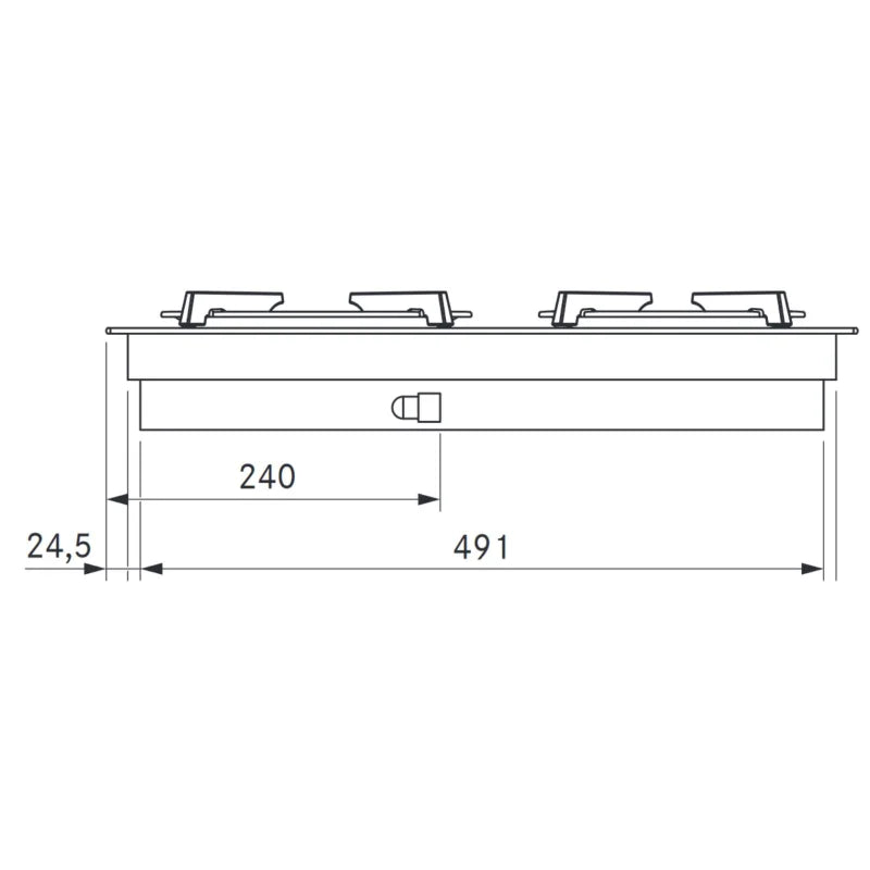 BORA Professional 3.0 Pro PKG3 Gas-Kochfeld Knebelring Edelstahl