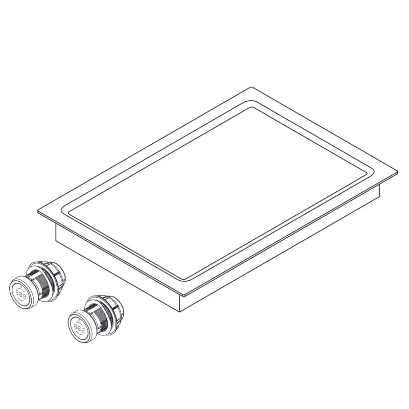 BORA Professional 3.0 Pro PKT3 Tepan Edelstahlgrill mit 2 Kochzonen Knebelring Edelstahl