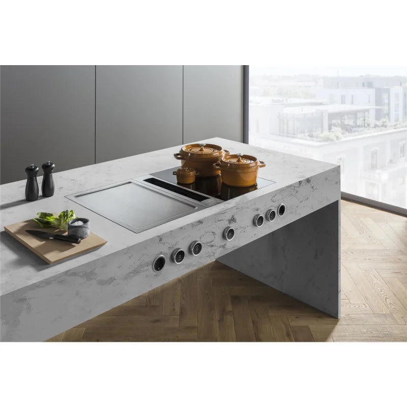 BORA Professional 3.0 Pro PKT3AB Tepan Edelstahlgrill mit 2 Kochzonen Knebelring All Black