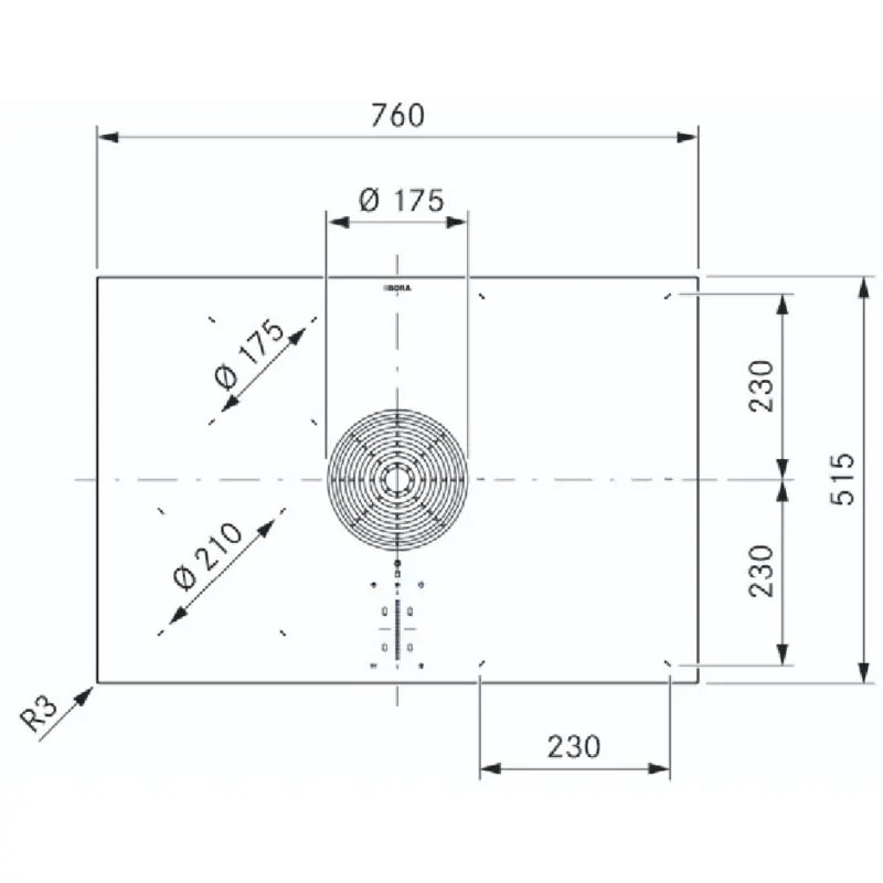 BORA M Pure PURMA2R Rough (Matt) Flächeninduktions-Kochfeld mit integriertem Kochfeldabzug - Abluft
