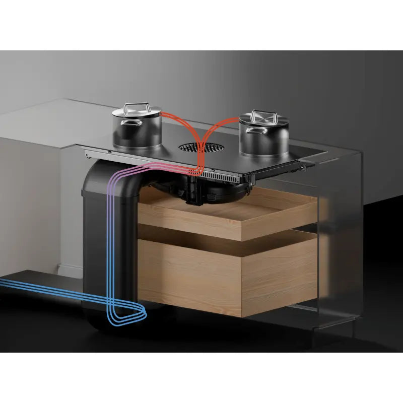 BORA S Pure PURSA2R Rough (Matt) Induktions-Kochfeld mit integriertem Kochfeldabzug - Abluft