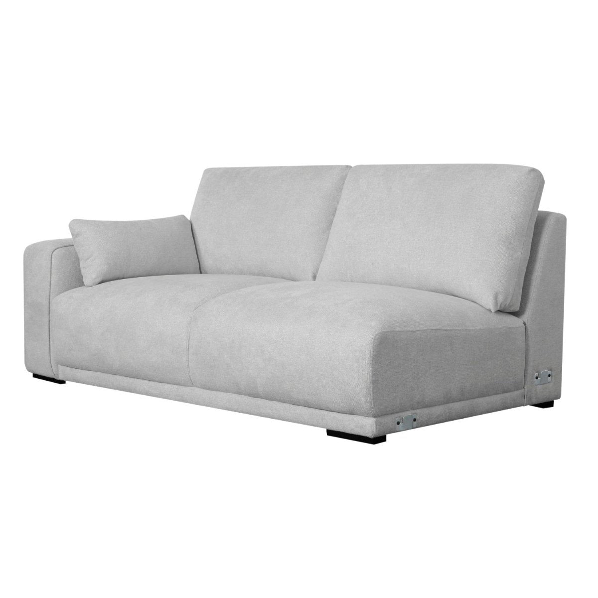 L-Form Ecksofa Rechts - Stoffbezug Grau