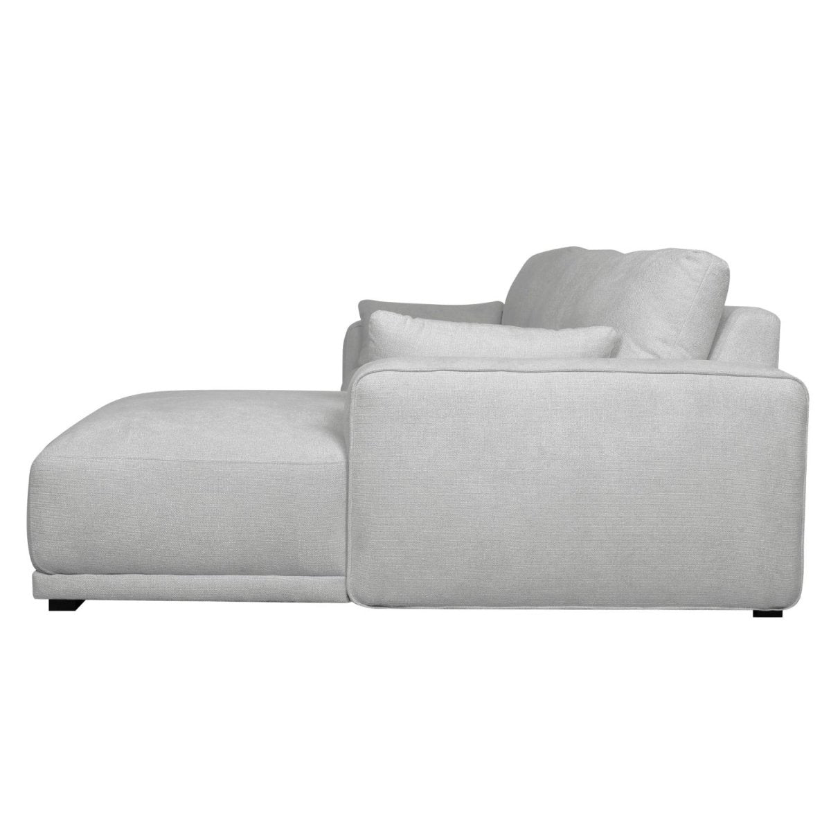 L-Form Ecksofa Rechts - Stoffbezug Grau