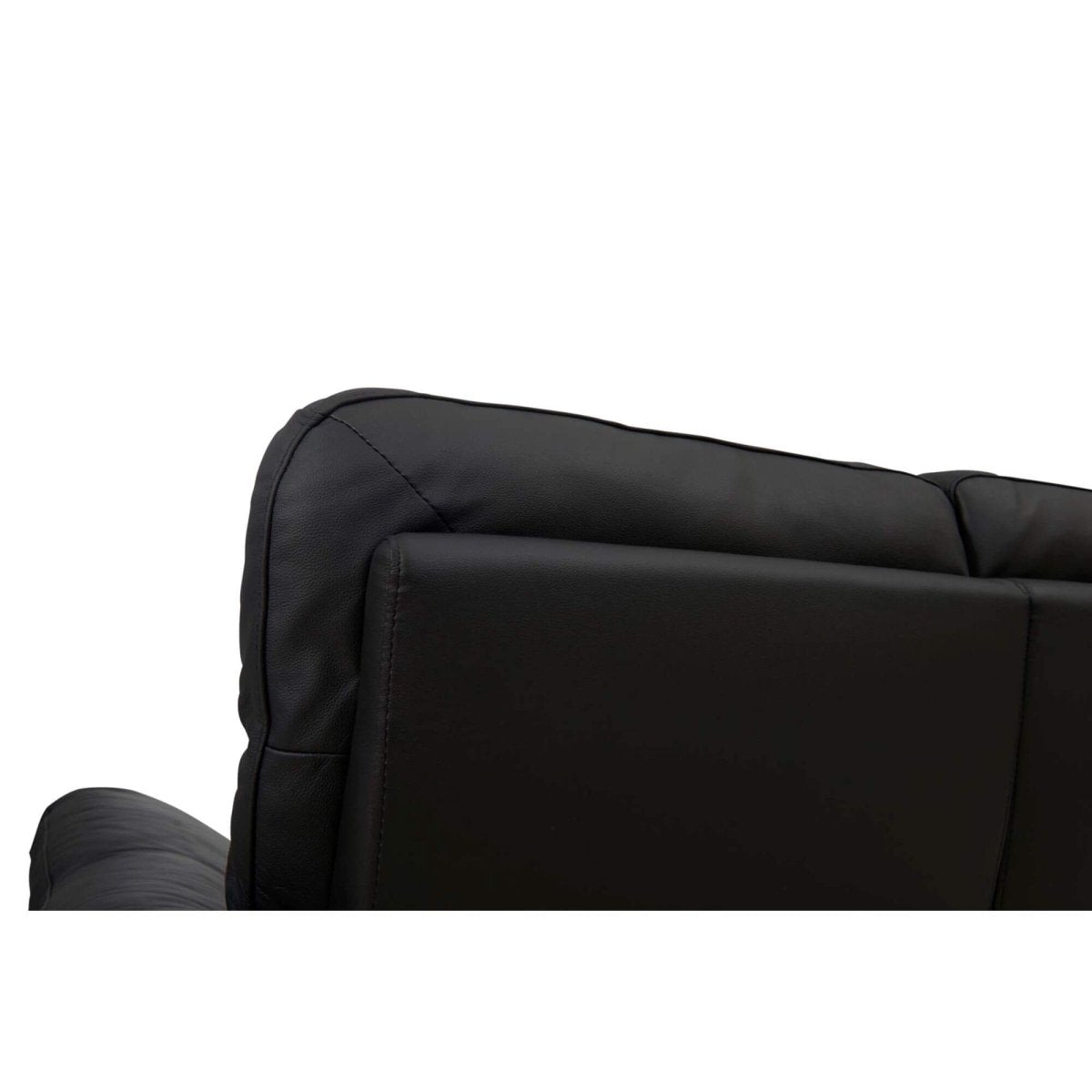 Couchgarnitur 3+2 - mit Elektrische Relaxfunktion, USB - Lederbezug Schwarz
