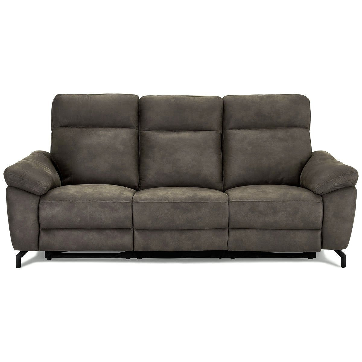 Couchgarnitur 3+2 - mit Elektrische Relaxfunktion, USB - Stoffbezug Taupe
