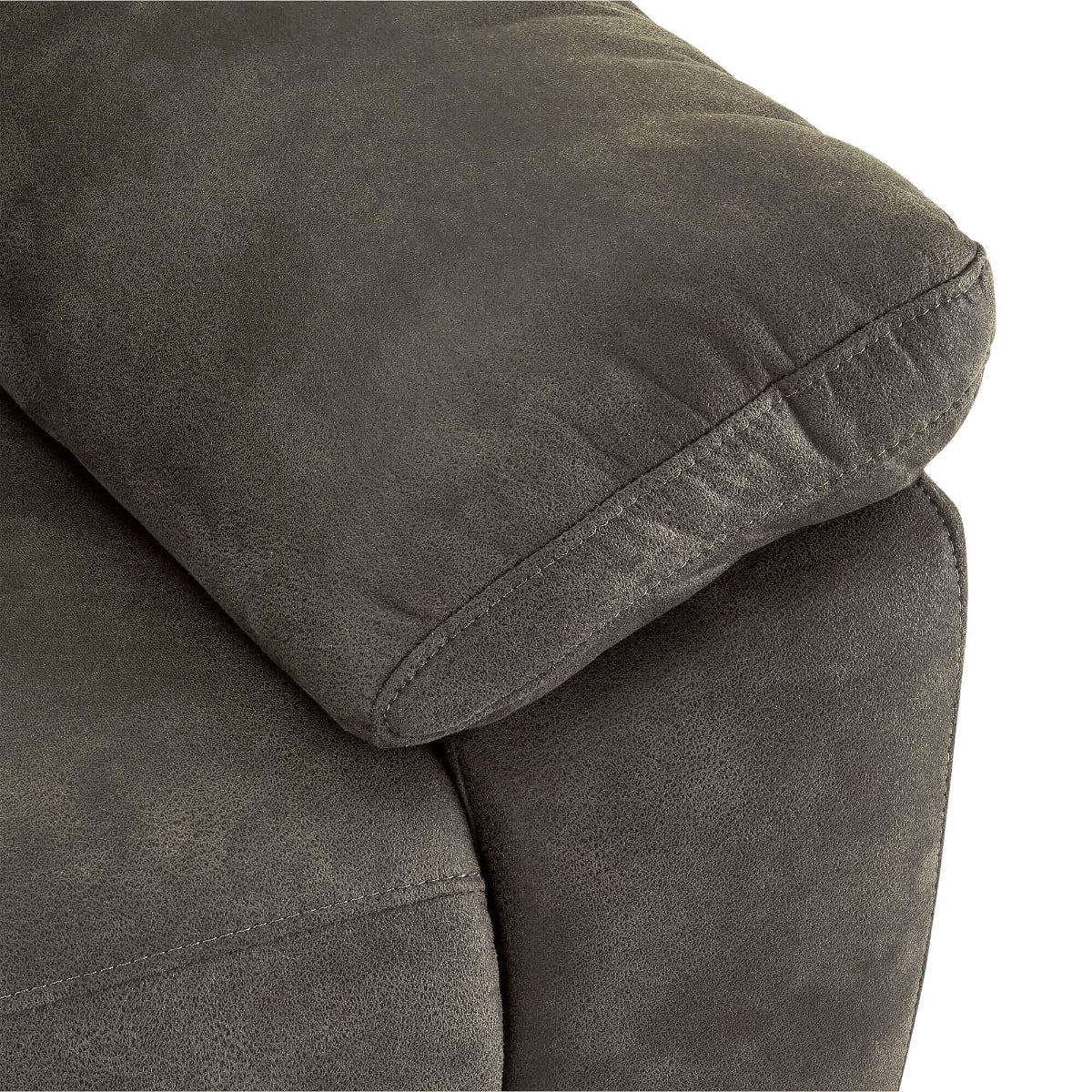 Couchgarnitur 3+2 - mit Elektrische Relaxfunktion, USB - Stoffbezug Taupe