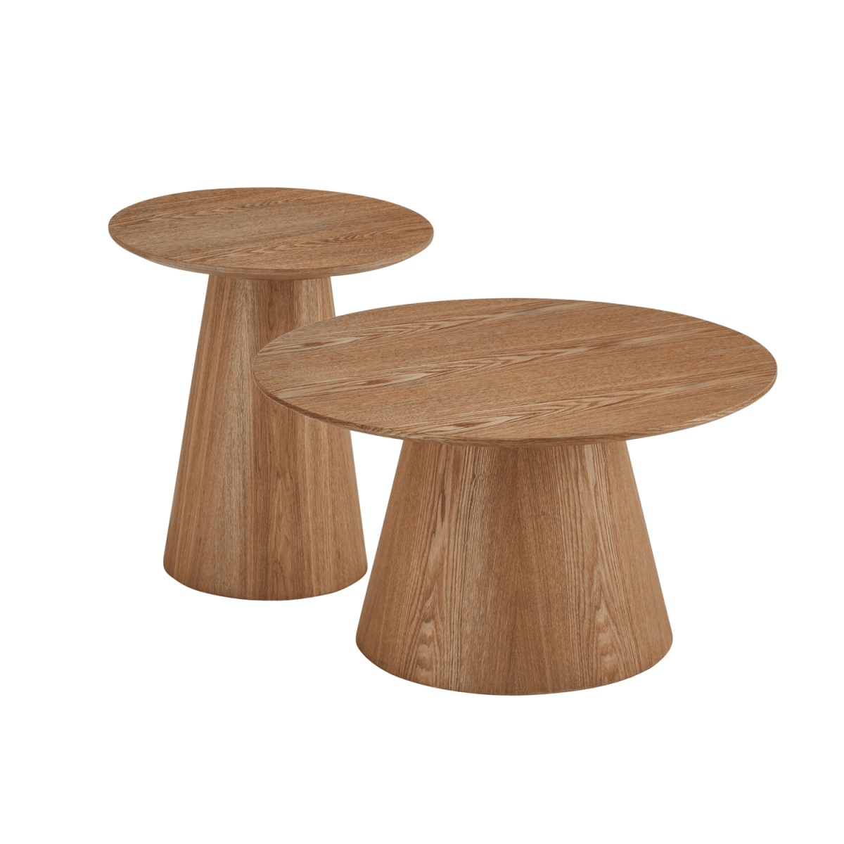 Couchtisch 2er Set ø45/80 cm - Wildeiche