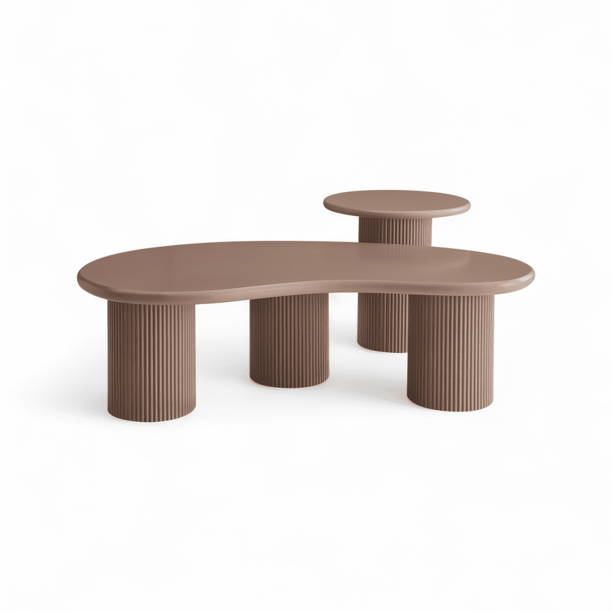 Couchtisch 2er Set ø50/130x70 cm - Mocca Mousse