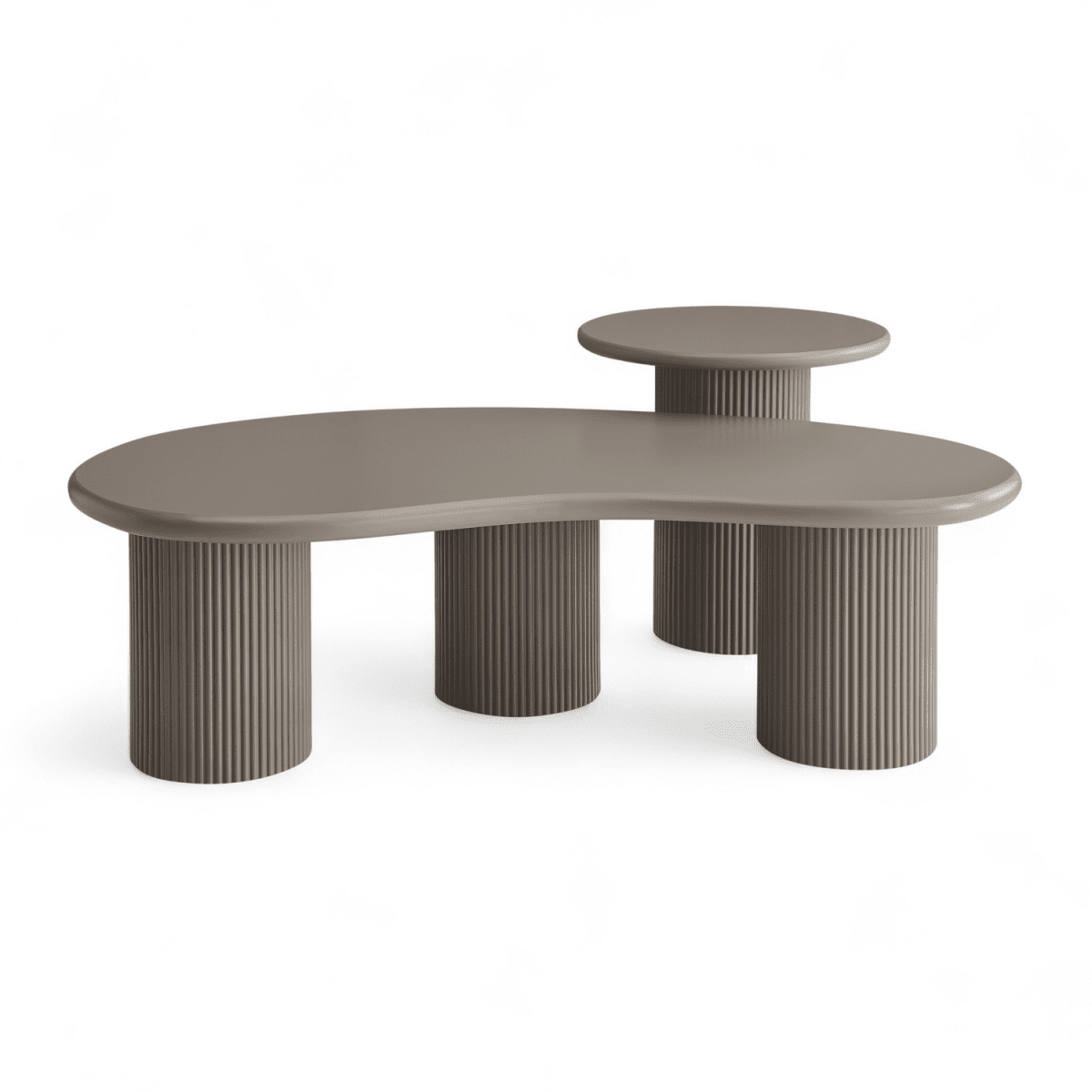 Couchtisch 2er Set ø50/130x70 cm - Taupe