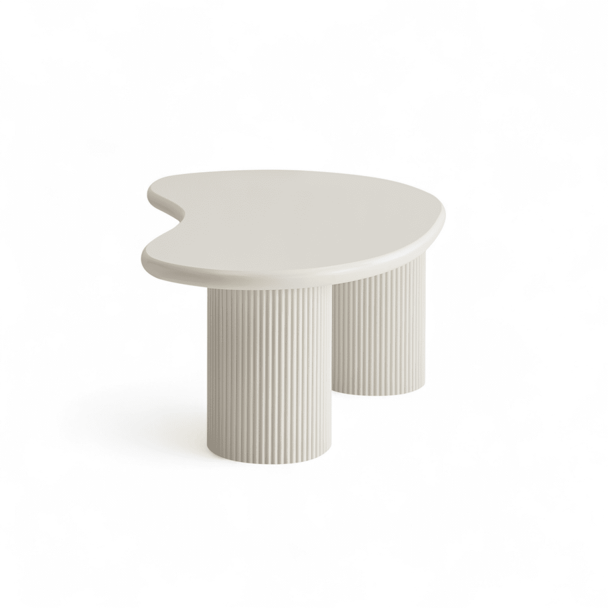 Couchtisch 2er Set ø50/130x70 cm - Weiß