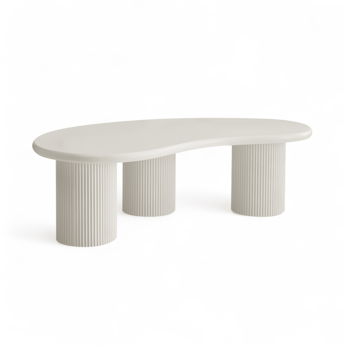 Couchtisch 2er Set ø50/130x70 cm - Weiß