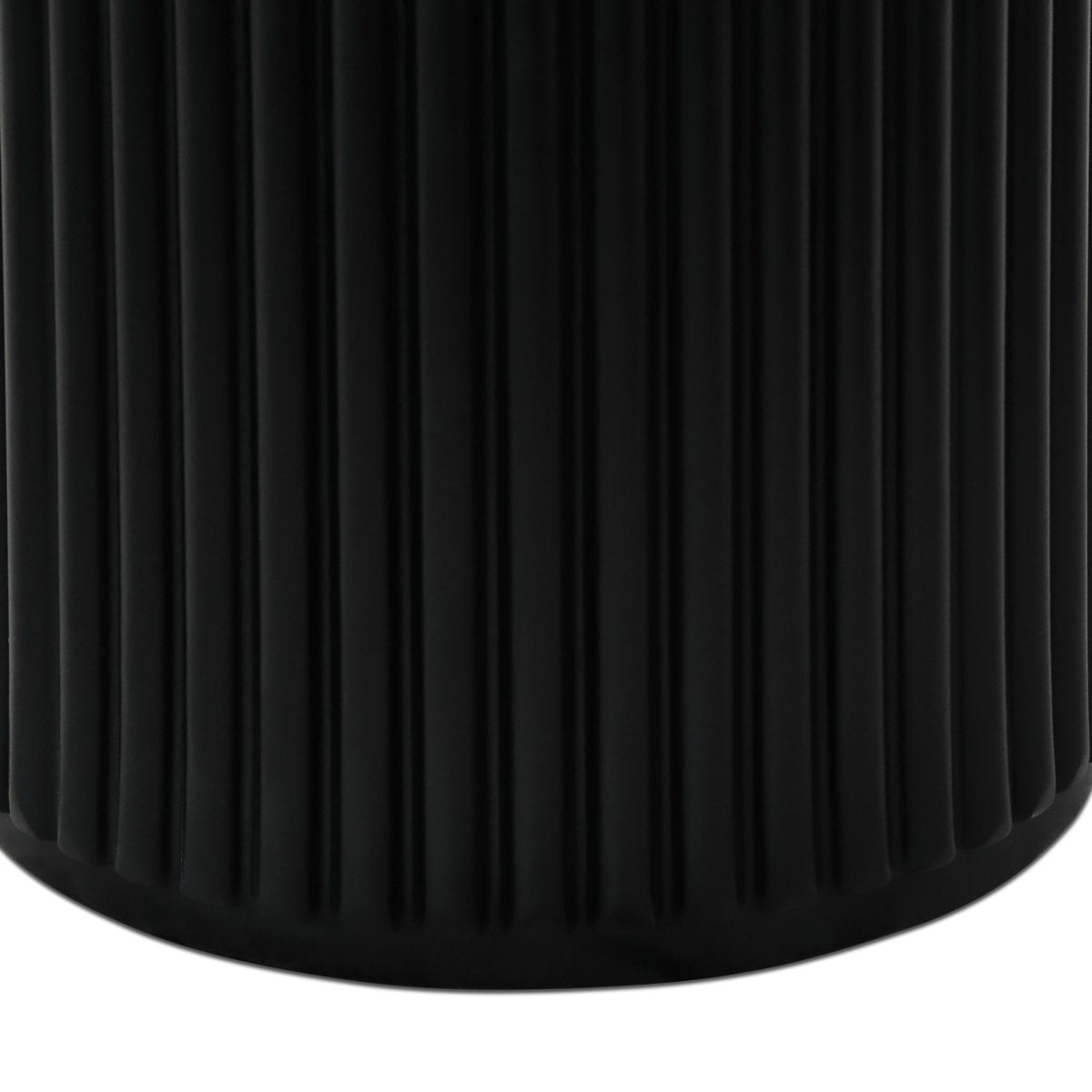 Couchtisch 2er Set ø60/80 cm - Marmoroptik & Lamellenoptik Schwarz
