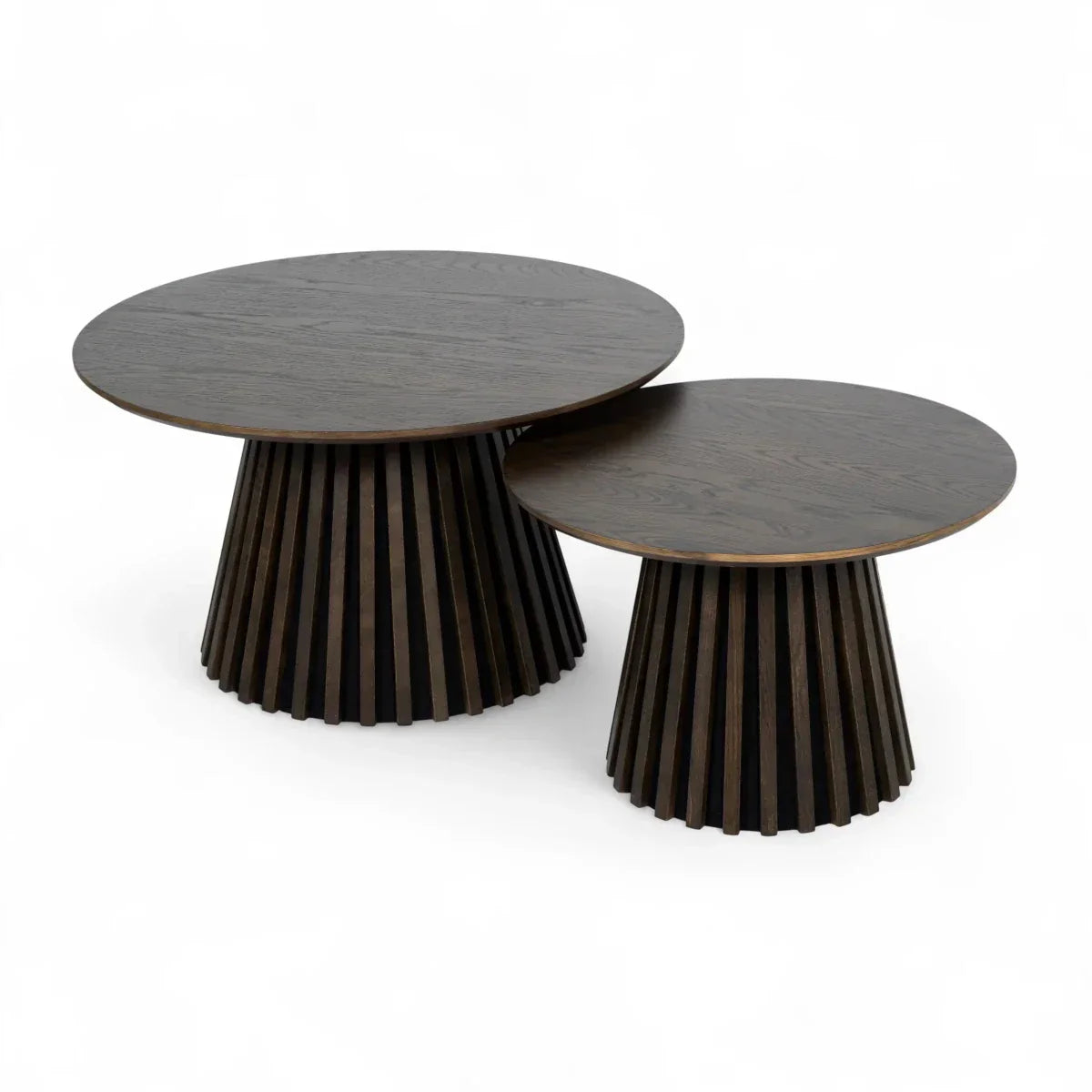 Couchtisch 2er Set Svendborg ø60/80 cm -  Räuchereiche