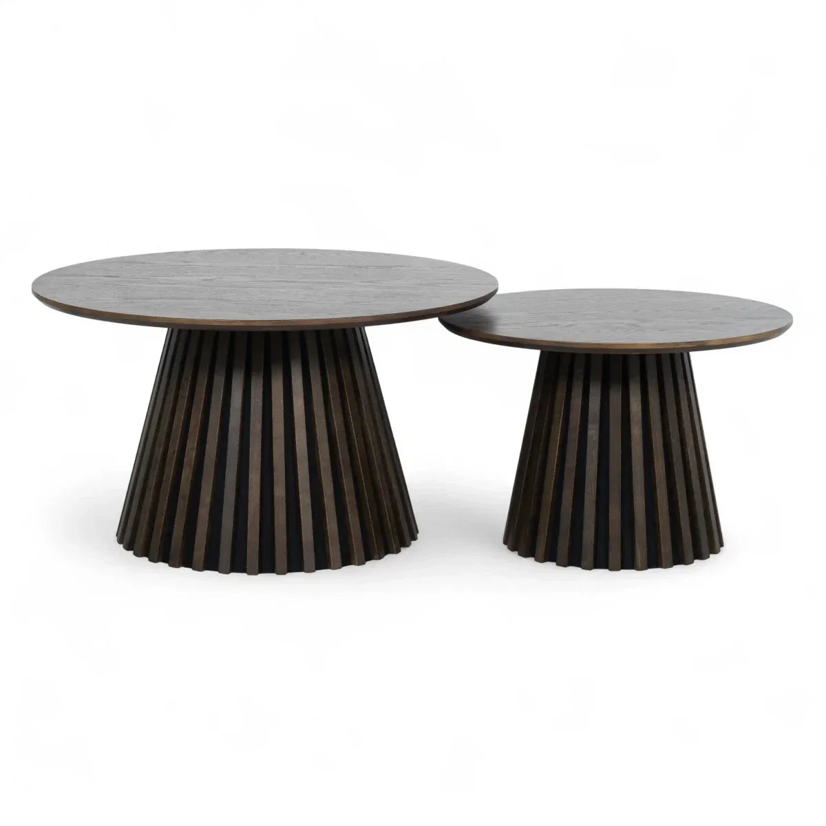 Couchtisch 2er Set Svendborg ø60/80 cm -  Räuchereiche