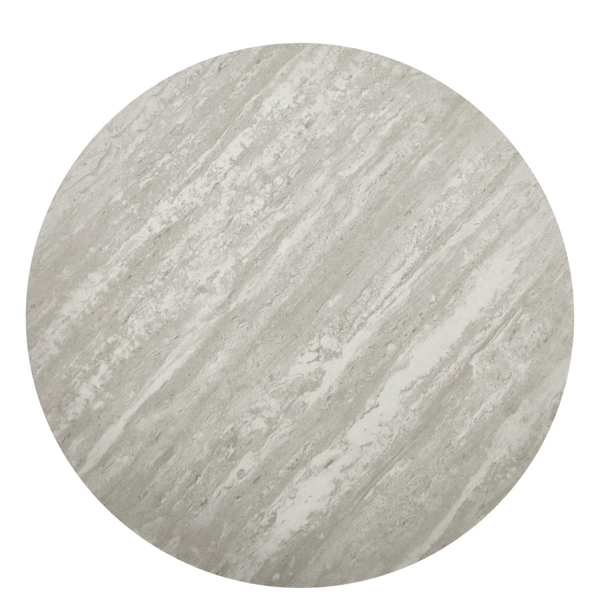 Couchtisch 3er Set ø80/60/45 cm - Travertine-Optik Grau