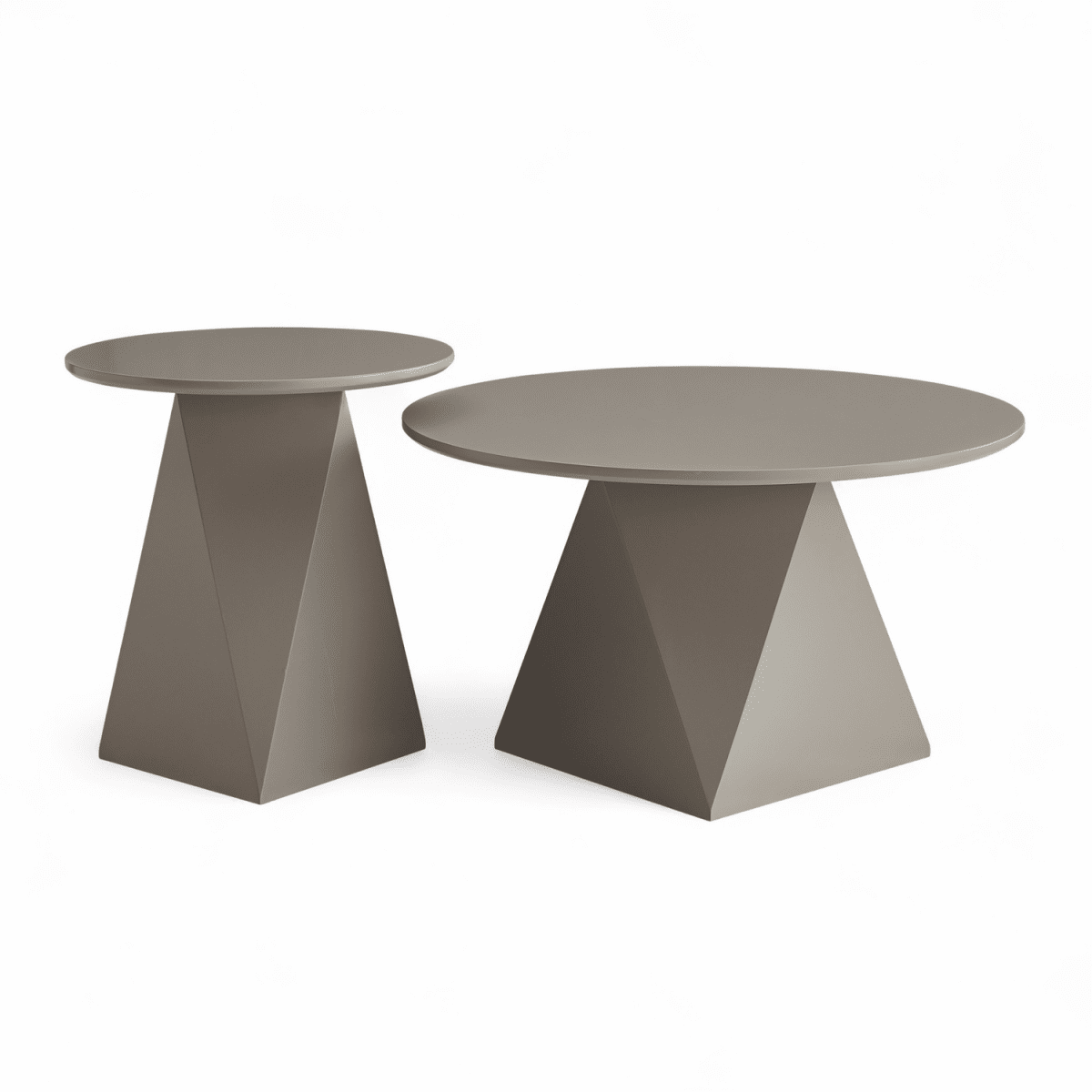 Couchtisch Rund ø50 cm - Taupe