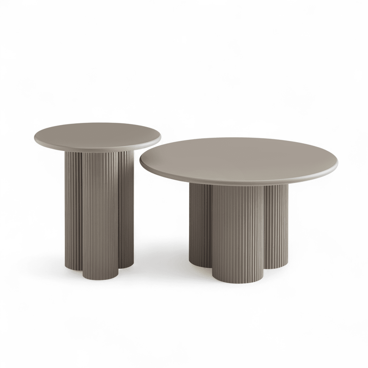 Couchtisch Rund ø80 cm - Taupe