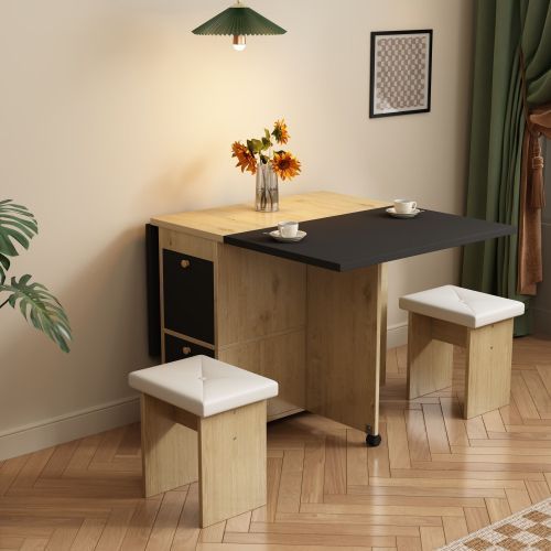 Esszimmer-Set mit Spanplatten-Tisch