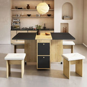Esszimmer-Set mit Spanplatten-Tisch