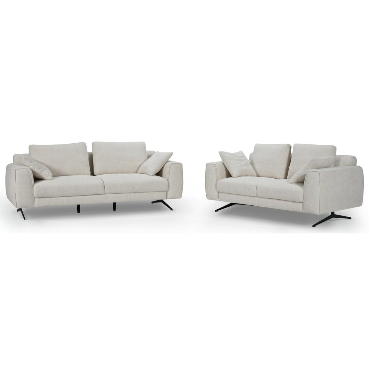 2-Sitzer Sofa - Stoffbezug Beige
