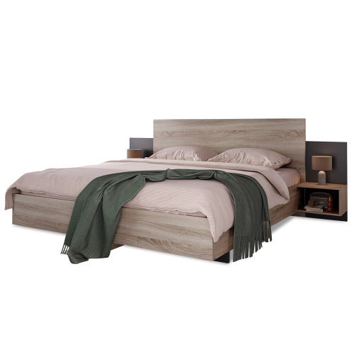 Doppelbett, hölzernes Bett