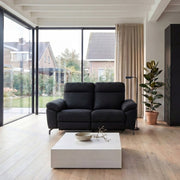 Elektrisches 2-Sitzer Relaxsofa Selesta – Stoff Schwarz mit USB