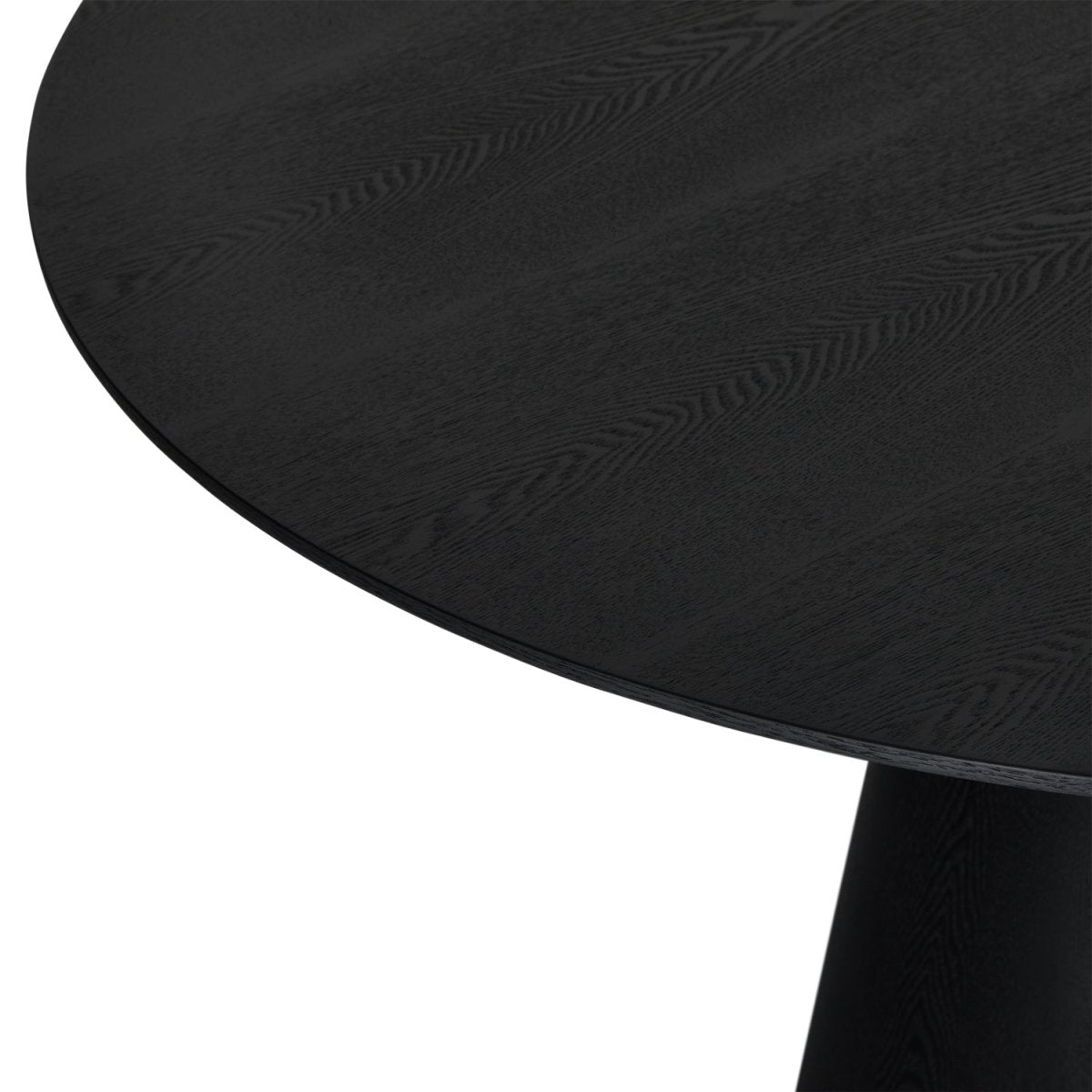 Essgruppe mit 4 Stühle und Esstisch - ø120 cm Schwarz