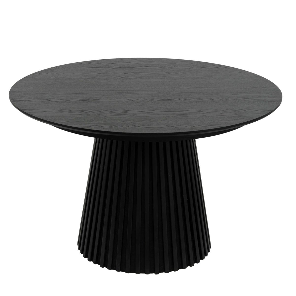 Essgruppe mit 6 Stühle und Esstisch - ø120 cm - Ausziehbar bis 220 cm Schwarz