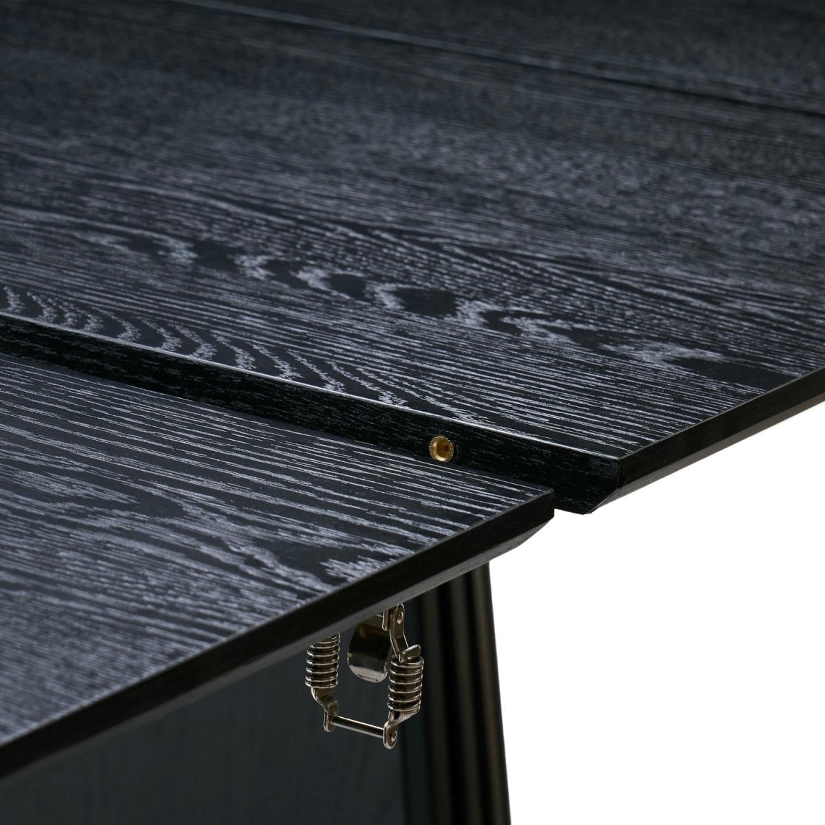 Essgruppe mit 6 Stühle und Esstisch - ø120 cm - Ausziehbar bis 220 cm Schwarz
