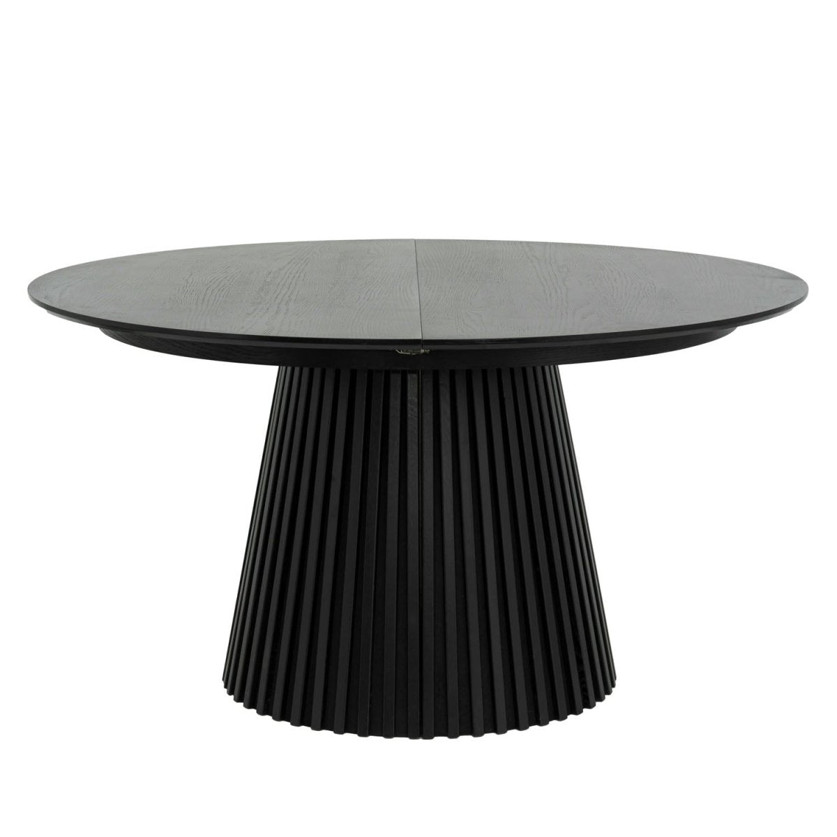 Essgruppe mit 6 Stühle und Esstisch - ø140 cm - Ausziehbar bis 240 cm Schwarz
