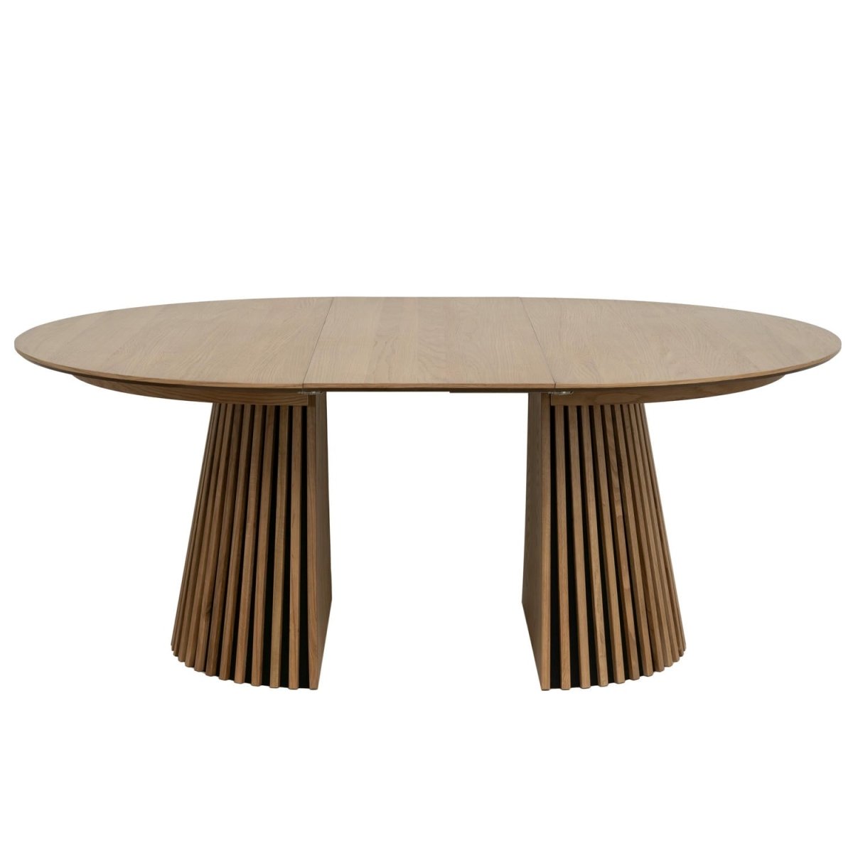 Essgruppe mit 6 Stühle und Esstisch - ø140 cm - Ausziehbar bis 240 cm Wildeiche