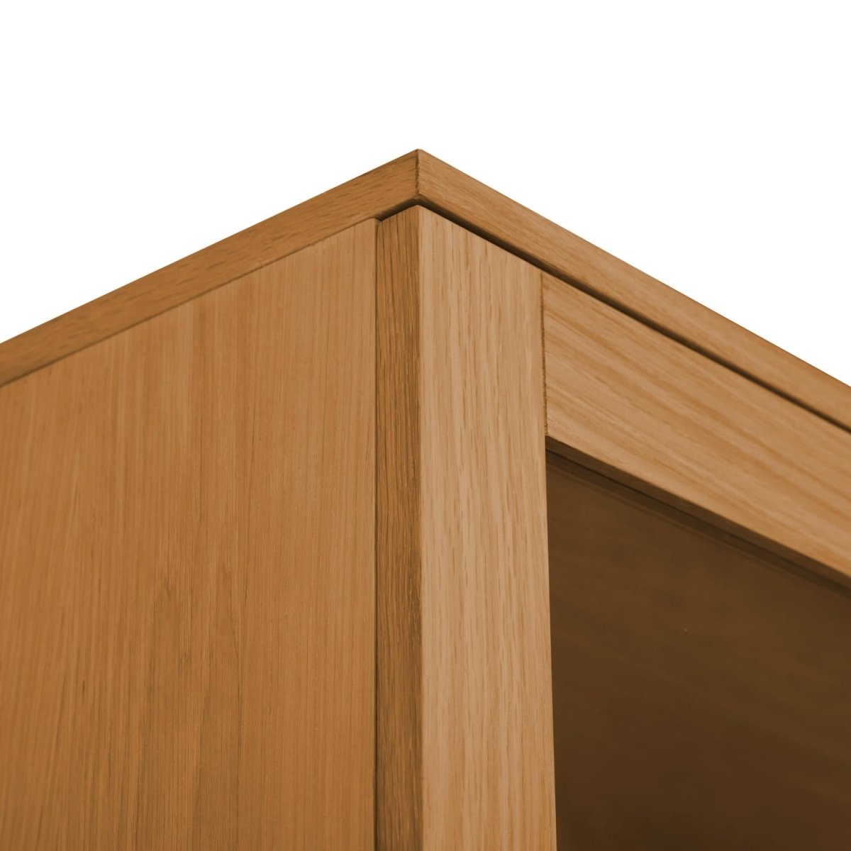 Highboard mit LED-Beleuchtung - 124 cm breit - Wildeiche
