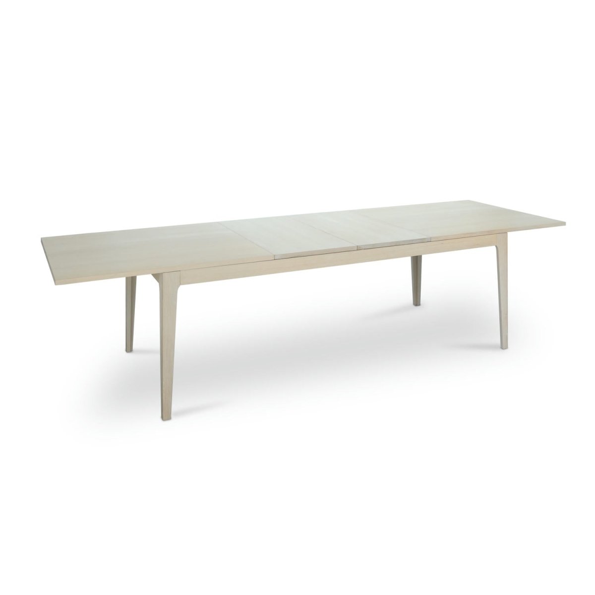 Rechteckiger Esstisch 220x100 cm - Ausziehbar bis 320 cm - Eiche bianco