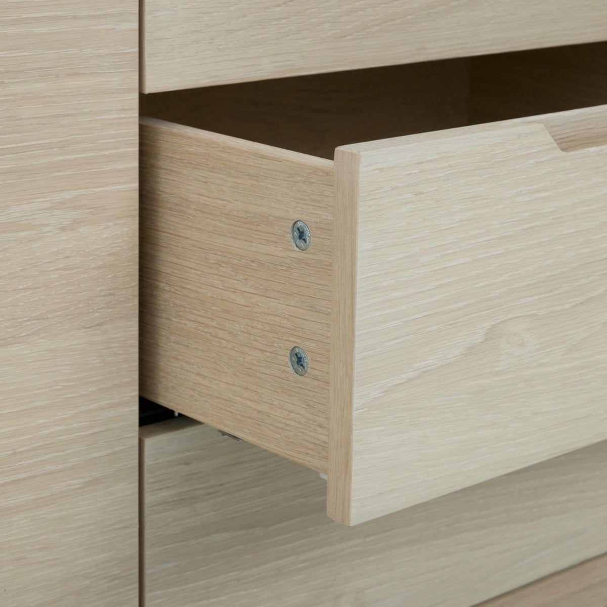 Sideboard mit 2 Türen - 160 cm breit - Eiche bianco