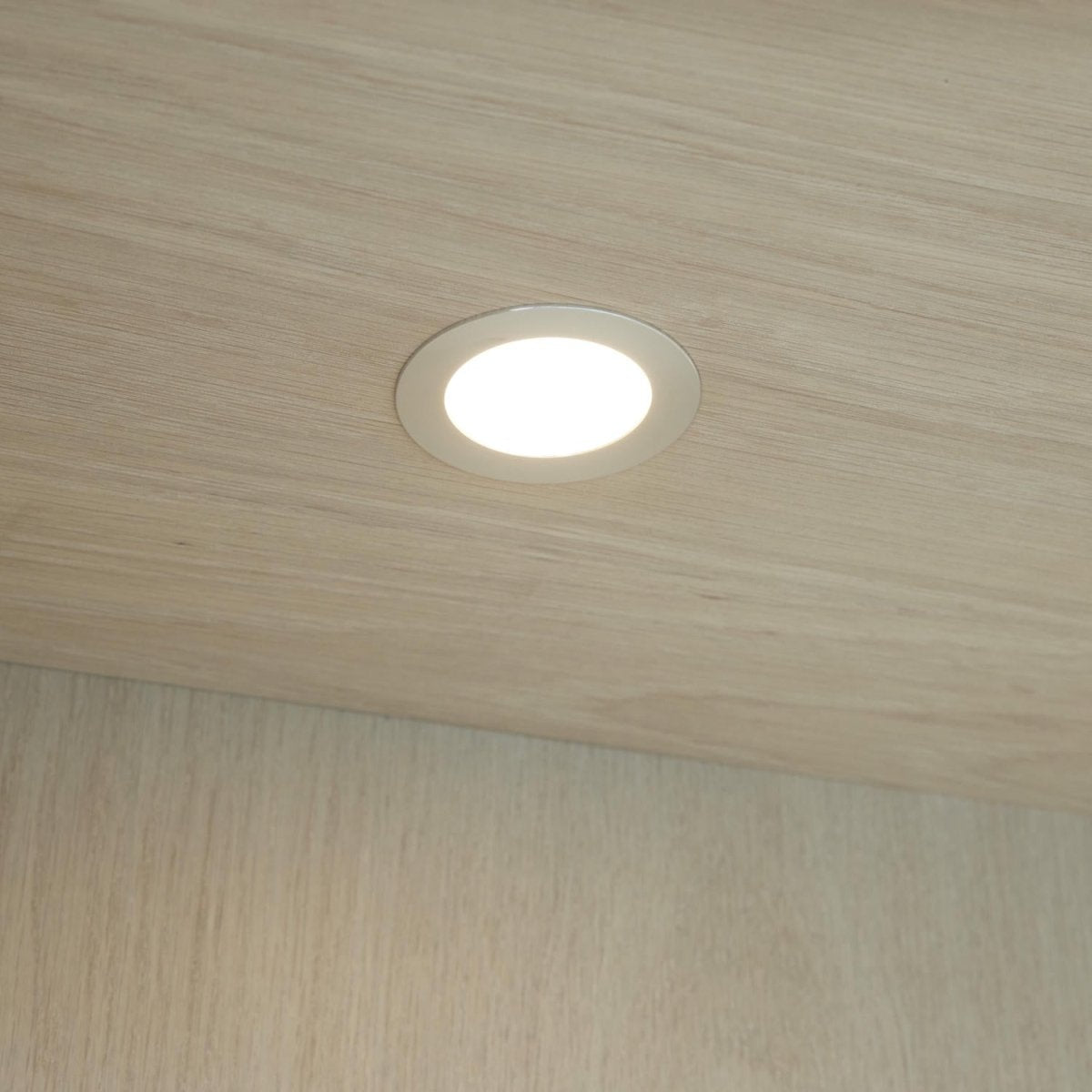 Vitrine mit LED-Beleuchtung - 100 cm breit - Eiche bianco