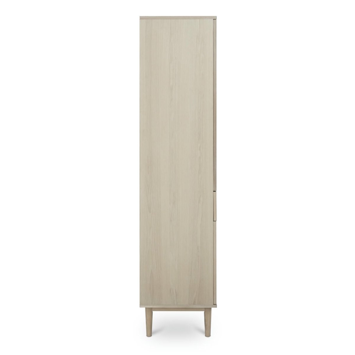 Vitrine mit LED-Beleuchtung - 100 cm breit - Eiche bianco