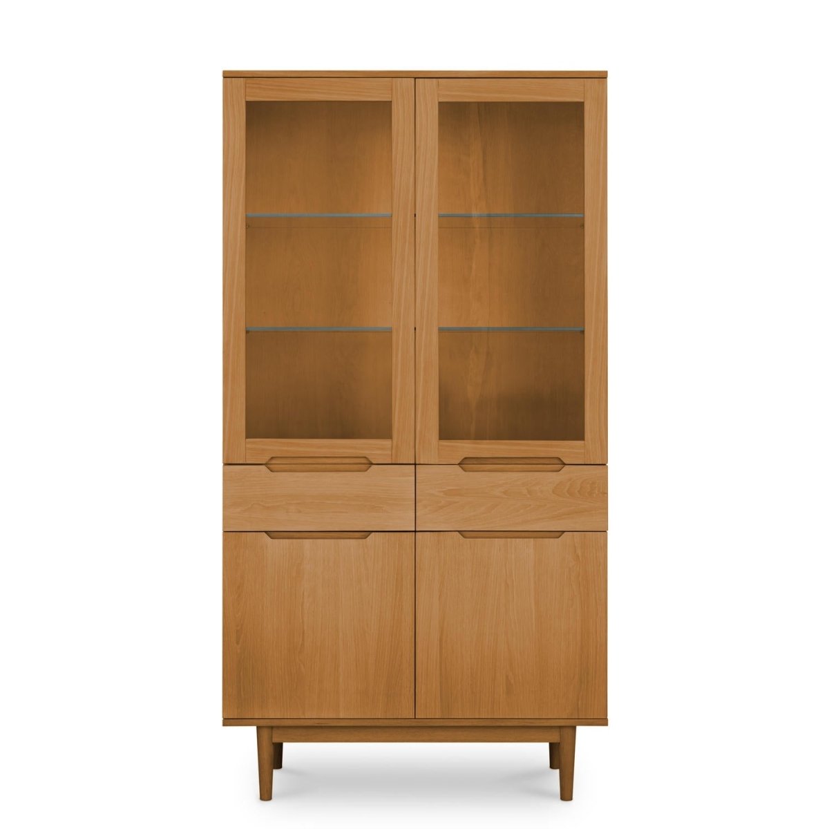 Vitrine mit LED-Beleuchtung - 100 cm breit - Wildeiche