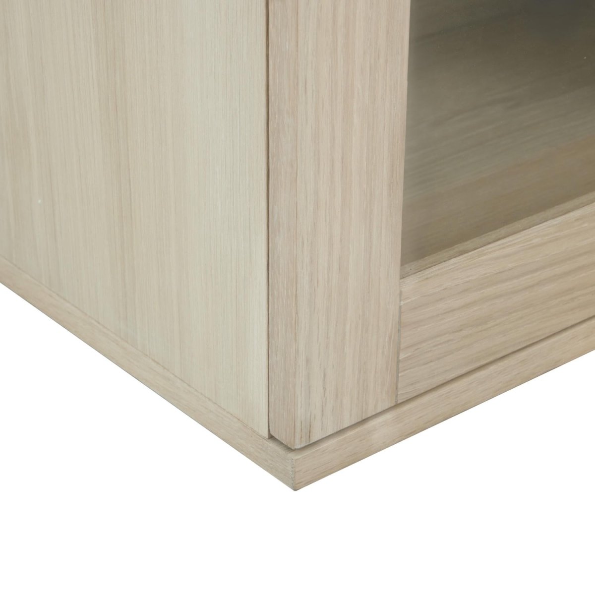 Wandschrank mit LED-Beleuchtung - 160 cm breit - Eiche bianco