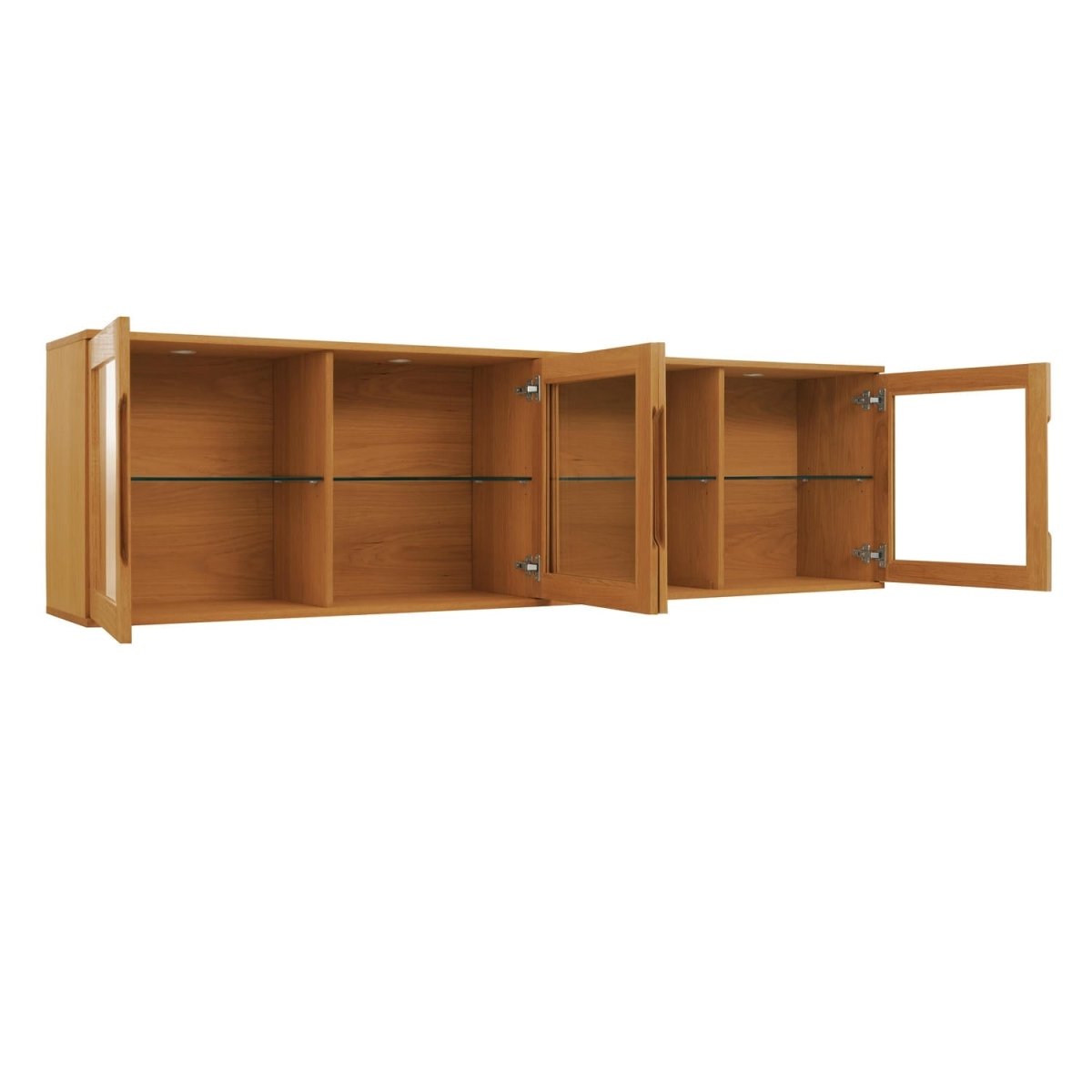 Wandschrank mit LED-Beleuchtung - 213 cm breit - Wildeiche