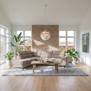 L-Form Ecksofa Links - Stoffbezug Beige