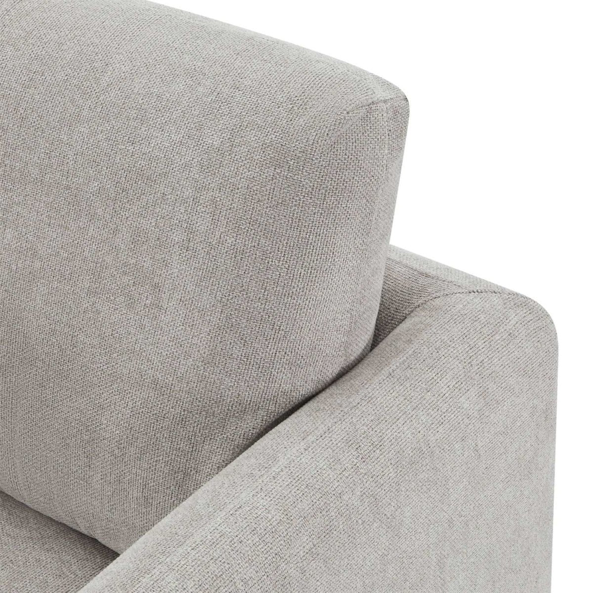 L-Form Ecksofa Links - Stoffbezug Grau