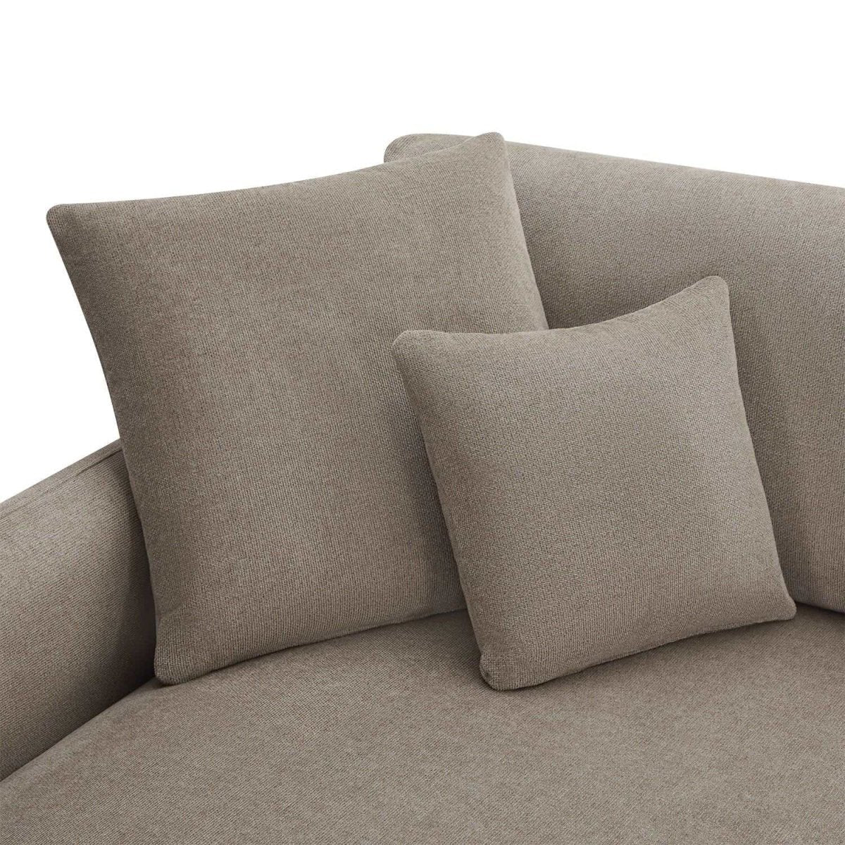 L-Form Ecksofa Rechts - Stoffbezug Beige